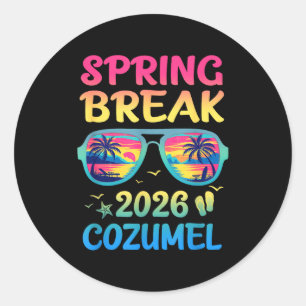 Adesivo Férias de Primavera Cozumel 2026 Viagem de Férias