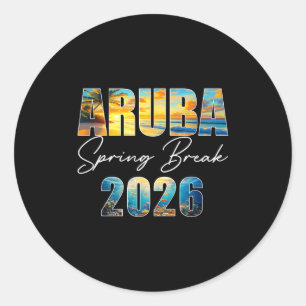 Adesivo Férias de Primavera em Aruba 2026 Férias de Verão