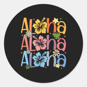 Adesivo Férias de Verão Cuta Aloha Havaiana Shaka Hibiscus