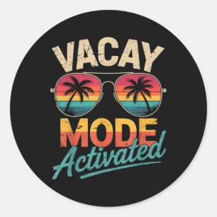 Adesivo Férias de Verão de Camisa Ativadas no Modo Fago