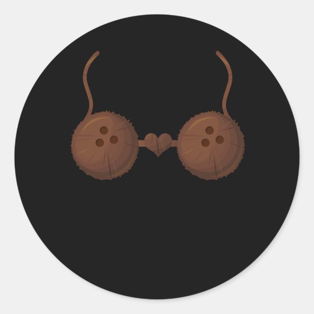 Adesivo Férias de Verão de Coco Coconuts Bra Halloween Cos (Frente)