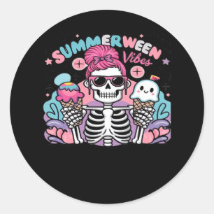 Adesivo Férias de Verão de IceCream com esqueleto de Summe