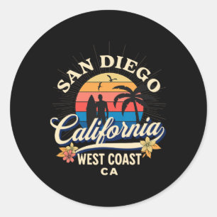 Adesivo Férias de verão de surf na praia de San Diego Cali