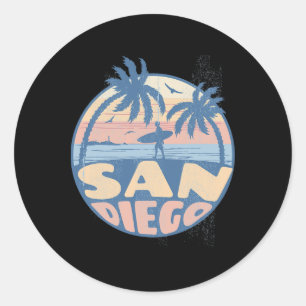 Adesivo Férias de Verão de Surf na Praia de San Diego Cali