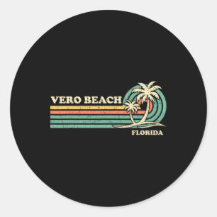 Adesivo Férias de Verão Vintage Retro Flórida Vero Beach M