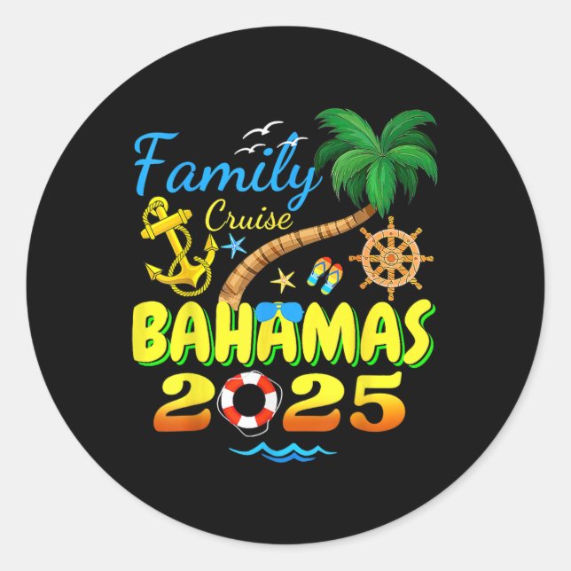 Adesivo Férias do Grupo Amigos da Família Bahamas Cruise 2 (Frente)