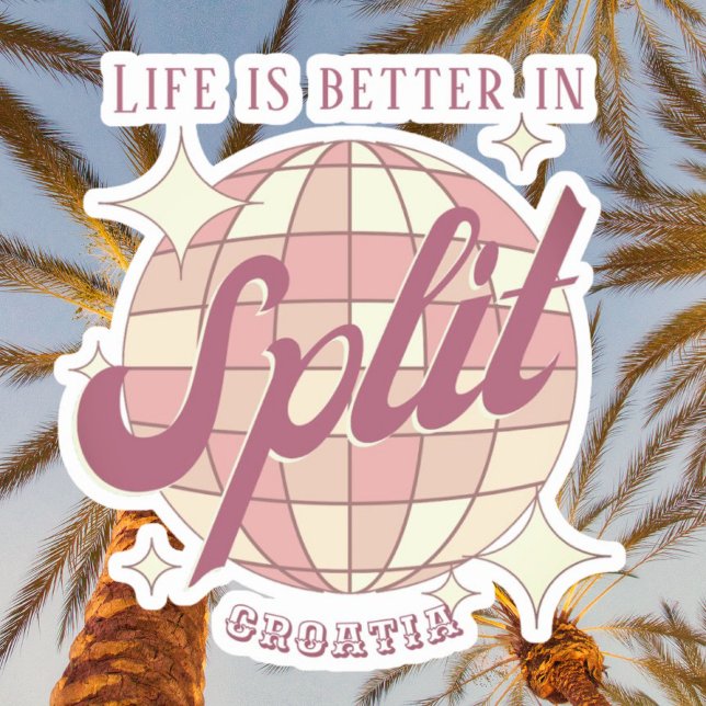 Adesivo Férias do partido Retro Vintage na Croácia (Criador carregado)