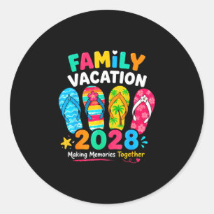 Adesivo Férias em família 2028 viagens de verão à praia em