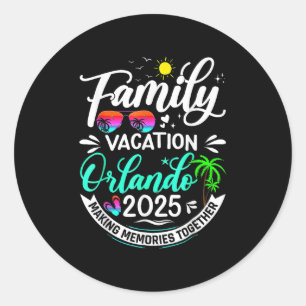 Adesivo Férias em Família em Orlando 2025 Praia Férias de