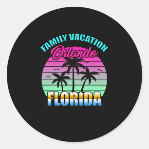 Adesivo Férias em Família em Orlando Flórida Pôr do Sol Re
