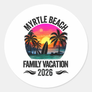 Adesivo Férias em Família na Praia de Myrtle 2026 Roupas C