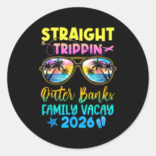 Adesivo Férias em Família Outer Banks 2026 Viagem Reto Tr