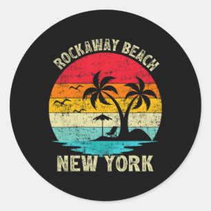 Adesivo Férias em Família Vintage Retro Nova York Rockaway