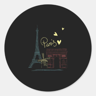 Adesivo Férias em Paris França Feriado Torre Eiffel Amor P