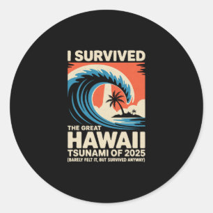 Adesivo Férias engraçadas no Havaí Sobrevivi ao Tsunami do