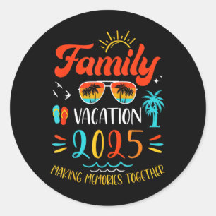 Adesivo Férias Familiares 2025 Grupo de Férias no Verão de