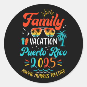 Adesivo Férias Familiares 2025 Porto Rico Matching Summer 