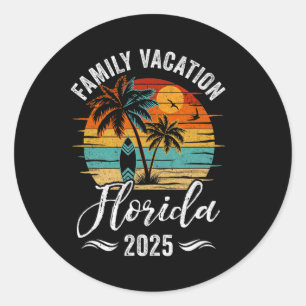 Adesivo Férias Familiares 2025 Vintage Florida Summer Matc