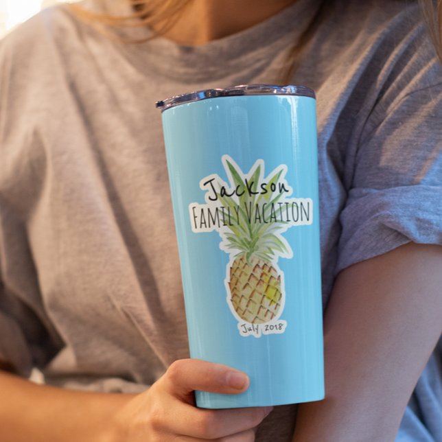 Adesivo Férias Familiares Cruise Personalizada De Ananás (Criador carregado)