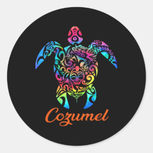 Adesivo Férias Familiares de Tartarugas do Mar de Cozumel 