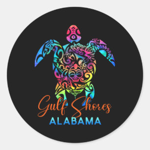 Adesivo Férias Familiares De Tartarugas Do Mar Do Alabama