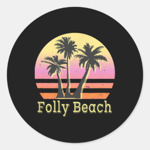 Adesivo Férias Familiares Folly Beach Retro Beach