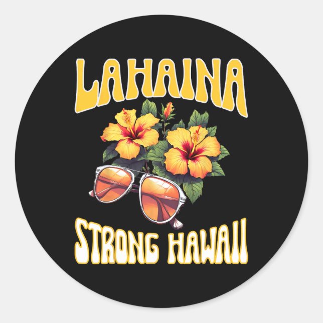 Adesivo Férias Familiares Havaiana Lahaina Strong Maui Haw (Frente)