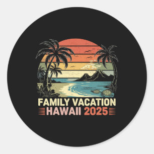 Adesivo Férias Familiares Hawaii Beach 2025 Família Hawaii