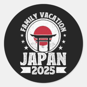 Adesivo Férias Familiares Japão 2025 Férias de Verão de Pr