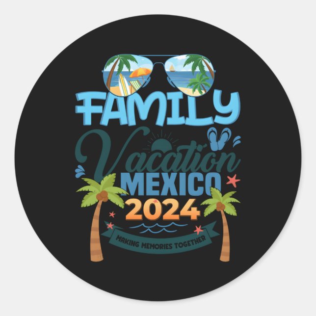 Adesivo Férias Familiares México 2024 Férias 2024 (Frente)
