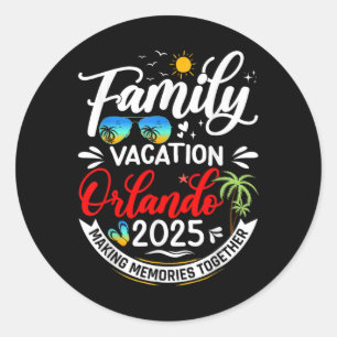 Adesivo Férias Familiares Orlando 2025 Férias de Verão de 