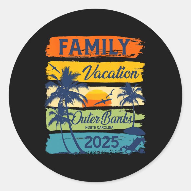 Adesivo Férias Familiares Outer Banks North Carolina 2025  (Frente)