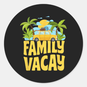 Adesivo Férias Familiares Primavera de Férias de Verão Mem