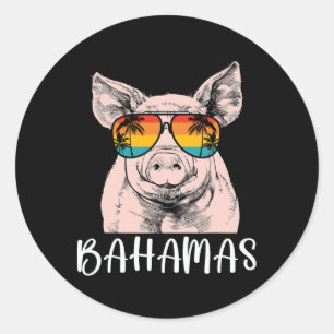 Adesivo Férias Familiares Retro Bahamas Porcos Bahamas Sou