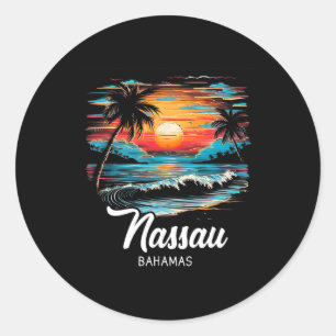 Adesivo Férias Familiares Retro Bahamas Sunset Nau