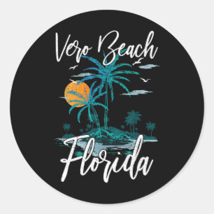 Adesivo Férias Familiares Retro Sunset Florida Vero Beach