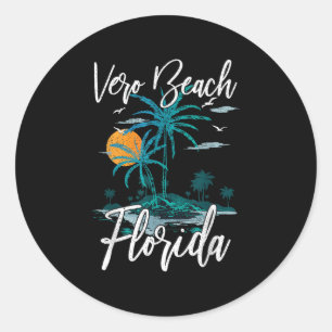 Adesivo Férias Familiares Retro Sunset Florida Vero Beach