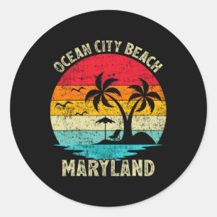 Adesivo Férias Familiares Vintage Retro Maryland Ocean Cit