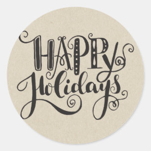 Adesivo FÉRIAS FELIZES FELIZES DE Natal DO Kraft Holiday