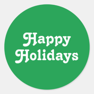 Adesivo Férias felizes, Natal branco verde