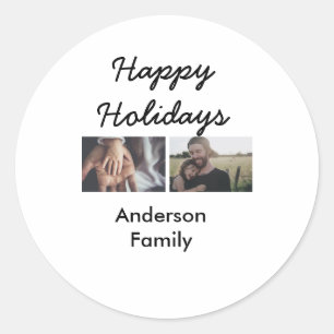 Adesivo Férias felizes pai filho foto de Natal família n