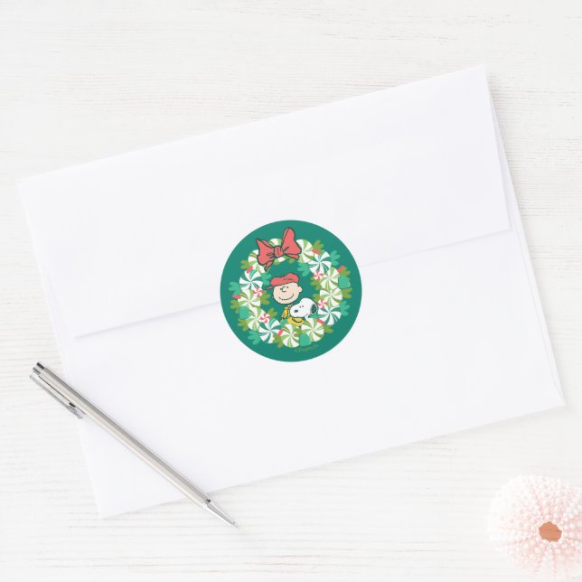 Adesivo Férias Felizes | Peppermint Candy Wreath (Envelope)