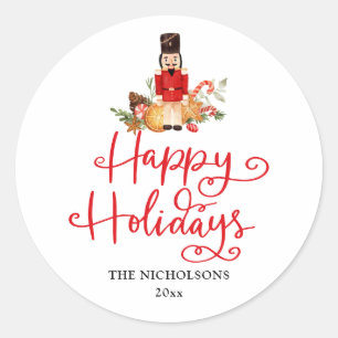 Adesivo Férias Felizes   Quebra-Nozes de Script Manuscrito