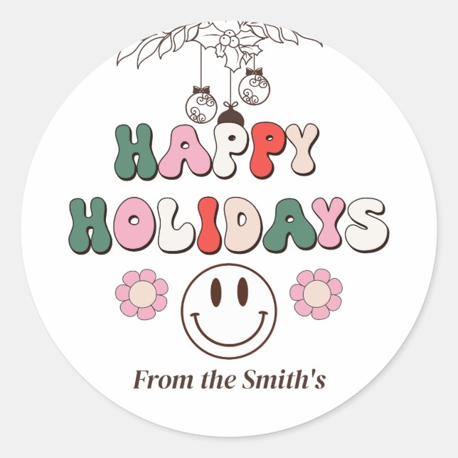 Adesivo Férias Felizes | Smile Round (Frente)