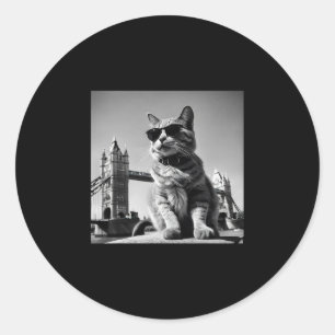 Adesivo Férias na Grã-Bretanha e passeio de gato em Londre