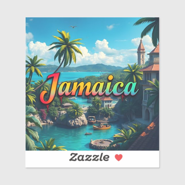 Adesivo Férias na Jamaica (Folha)