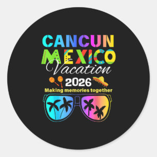 Adesivo Férias na Praia de Cancun México 2026 Grupo de Via