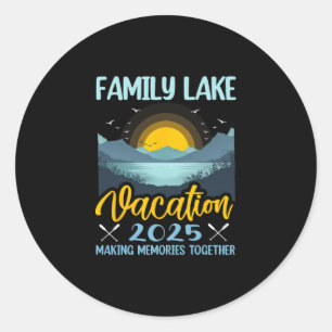 Adesivo Férias no Lago em Família 2025 Camping Trilha Caba