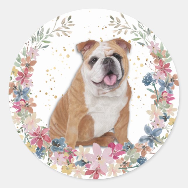 Adesivo Ferida das Flores de Mola Bulldog (Frente)
