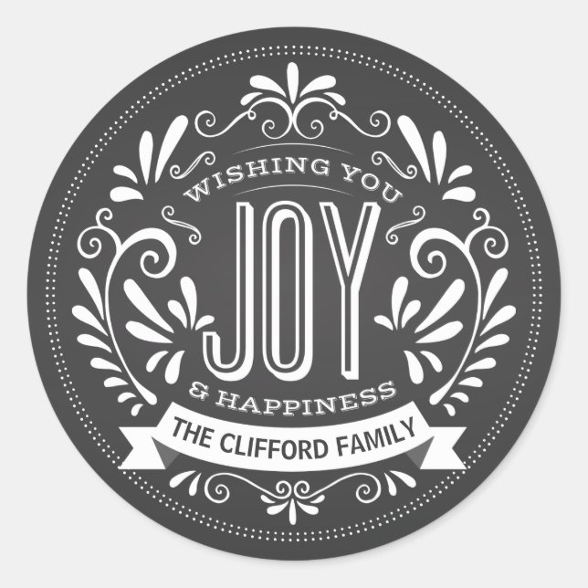 ADESIVO FERIDAY JOY ROUND CHALKBOARD STICKBOARD (Frente)